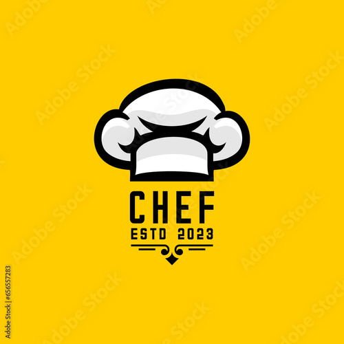 vector chef hat restaurant, simple chef logo