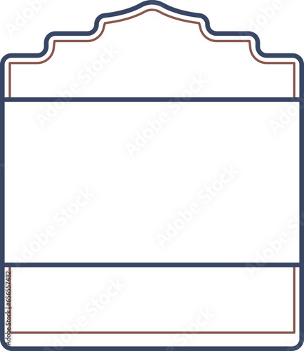 Canvas-taulu Junk journal card template, dieline and structure.