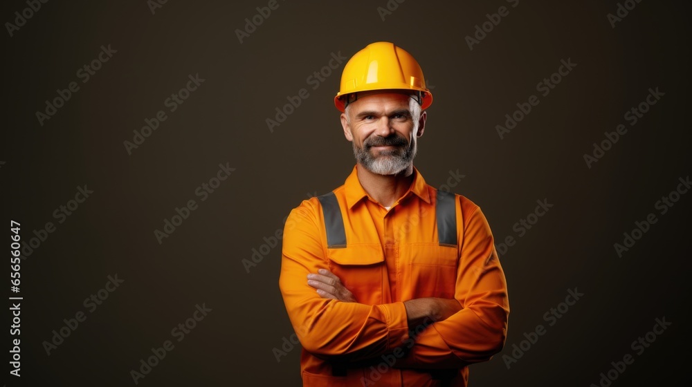 professional engineer on color background.