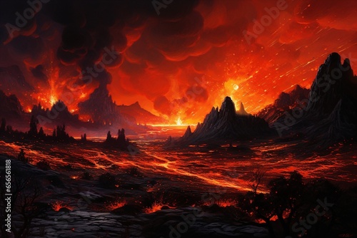 An untamed blaze erupts, casting a fiery glow upon the nocturnal landscape © Szabolcs