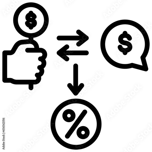 Bid Ask Spread Outline Icon