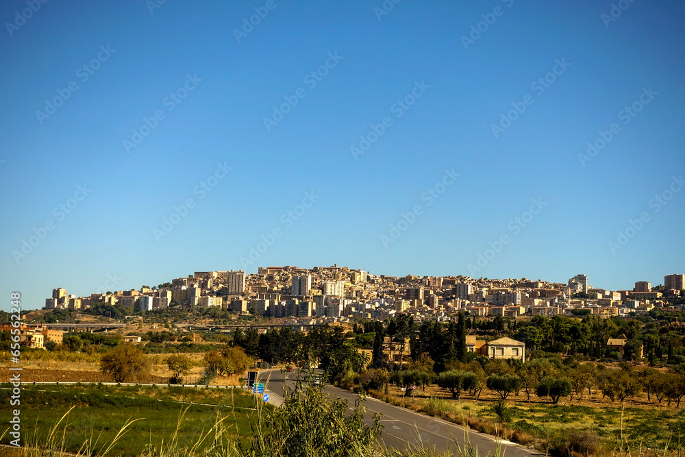 Vista della città di Agrigento