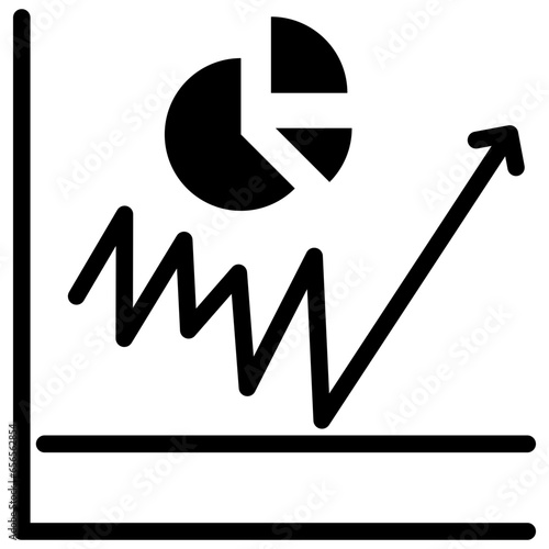 Stock Market Rebound Glyph Icon