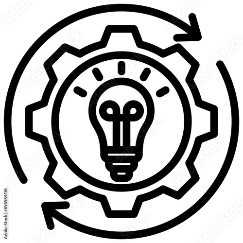 Intelligent Process Automation Outline Icon