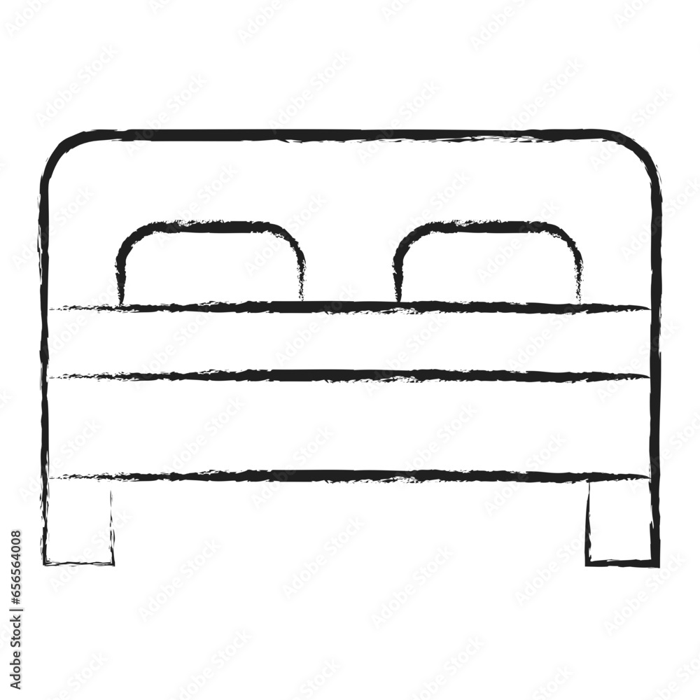 Hand drawn Bedroom icon Hand drawn Bedroom icon
