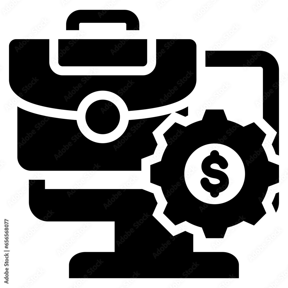Business Software Glyph Icon Business Software Glyph Icon