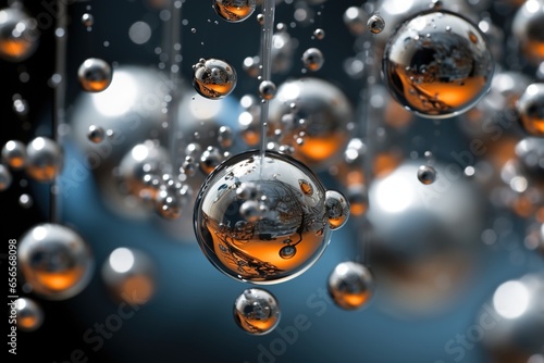 Fluid metallic nanoparticles reconfiguring in a zero-gravity environment photo