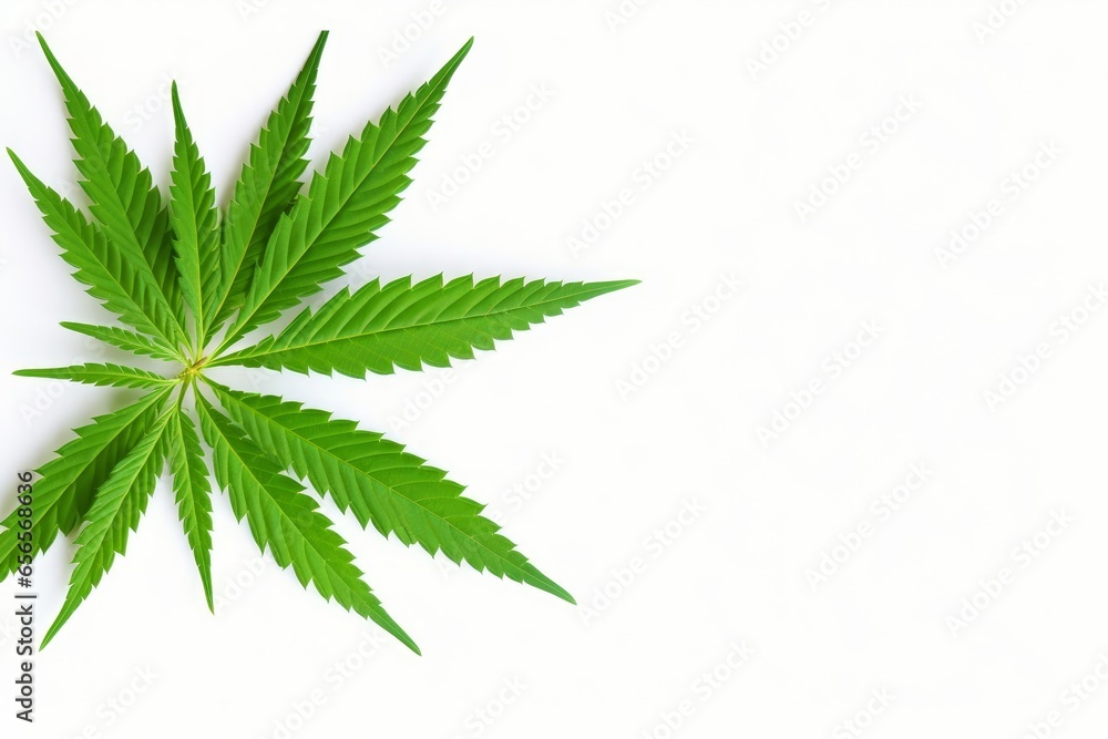 cannabis leaf isolated on white background, Generative AI cannabis leaf isolated on white background, Generative AI
