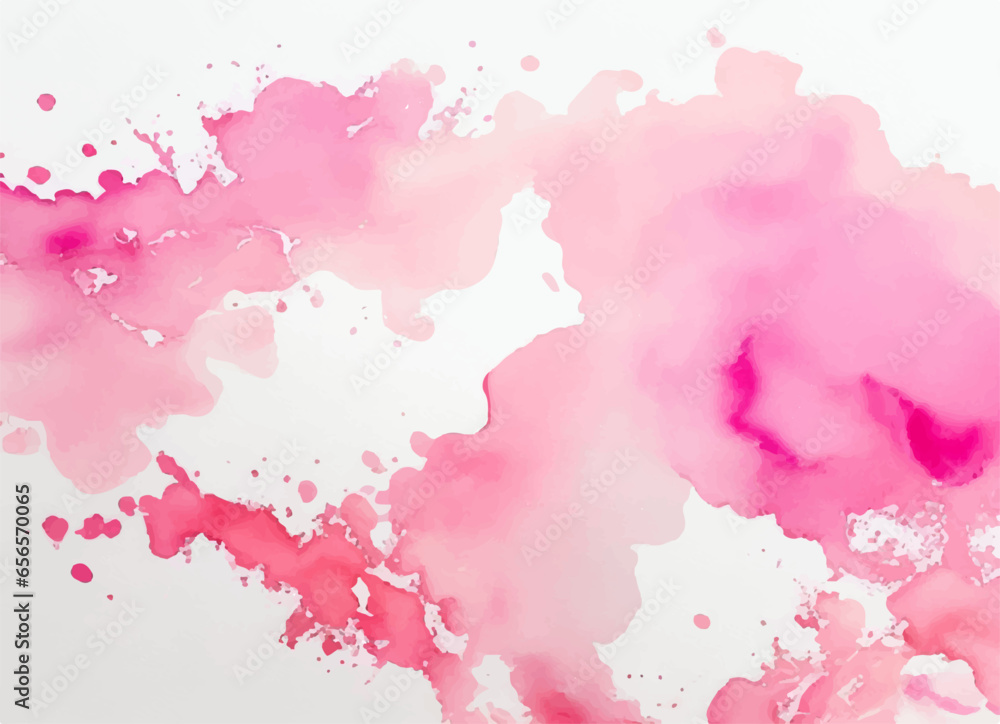 Pink watercolor background, abstract background with paint, Red watercolor