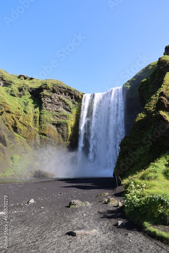 Skogafoss waterfall on the Skoga River in southern Iceland  
