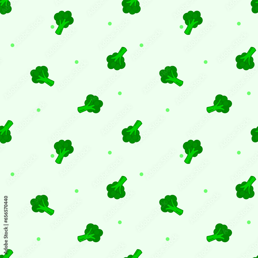 Seamless pattern with children doodle style broccoli for paper printing, wrapping gift paper, textile or background. Seamless pattern with children doodle style broccoli for paper printing, wrapping gift paper, textile or background.
