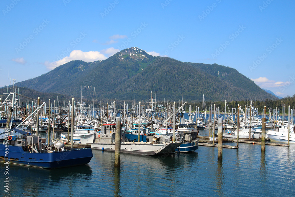 Alaska, port of the small town of Petersburg, United States    