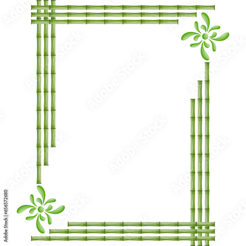 bamboo frame ornament vector design