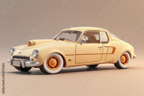 3D render of a stylised car