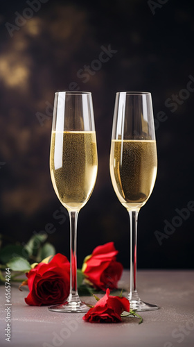 Two glasses of champagne