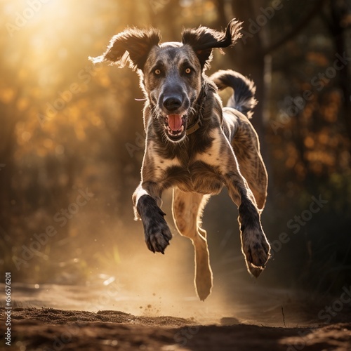 dog jumping in the air