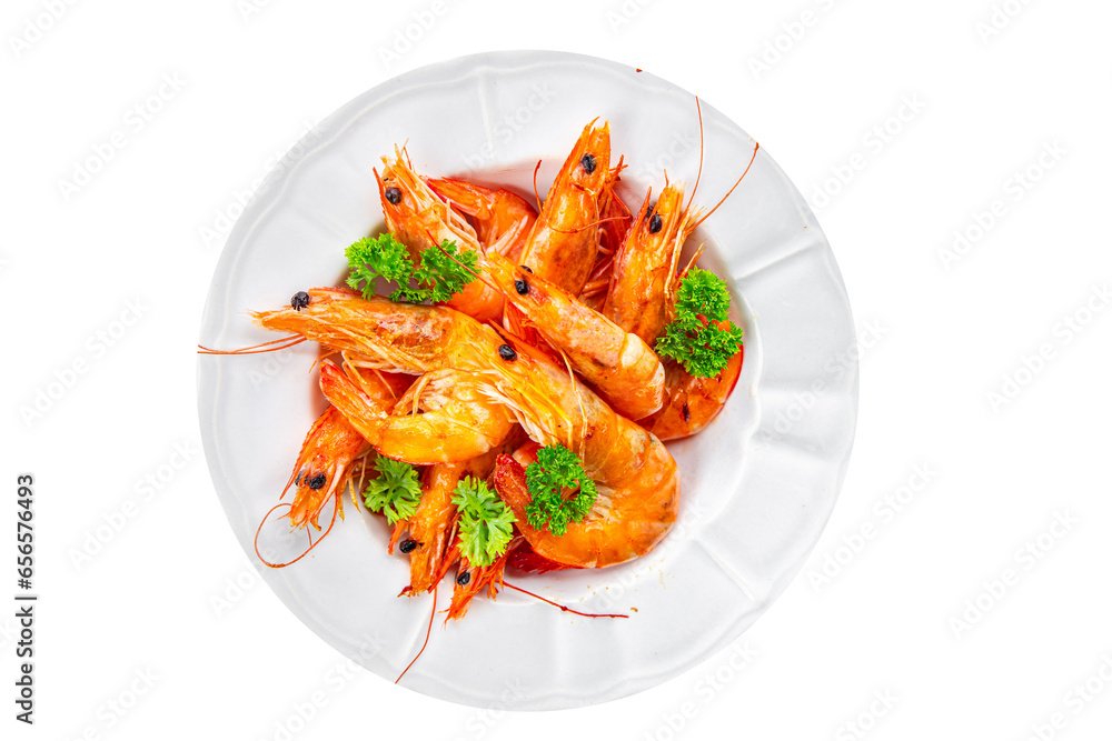 shrimp spicy fried seafood fresh tasty meal food snack on the table copy space food background rustic top view shrimp spicy fried seafood fresh tasty meal food snack on the table copy space food background rustic top view