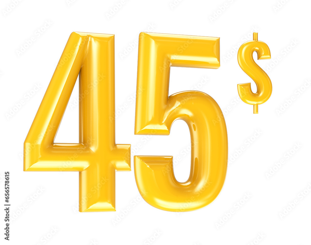 Number Gold 3D Render Number Gold 3D Render