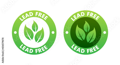 Lead free sign, label. Vector stock illustration