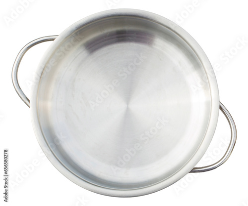 leerer kleiner Edelstahl Topf