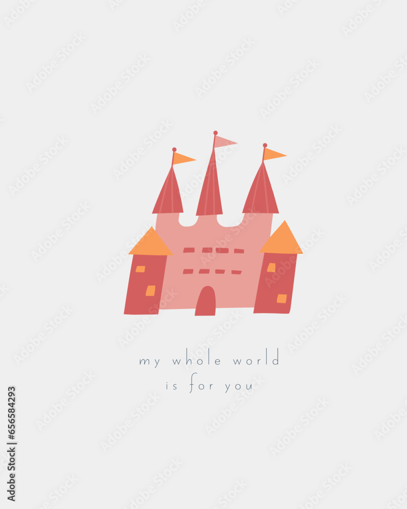 Fairy tale postcard for children