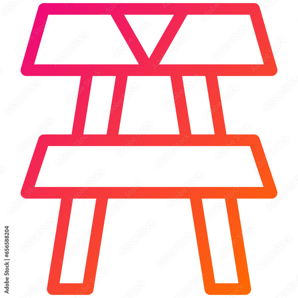 Fototapeta premium Picnic table Vector Icon Design Illustration