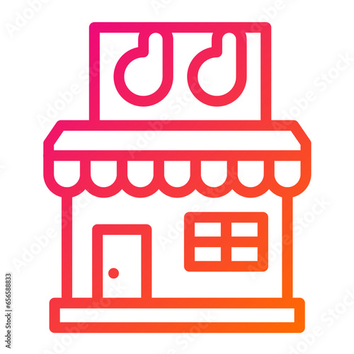 Meat shop Vector Icon Design Illustration