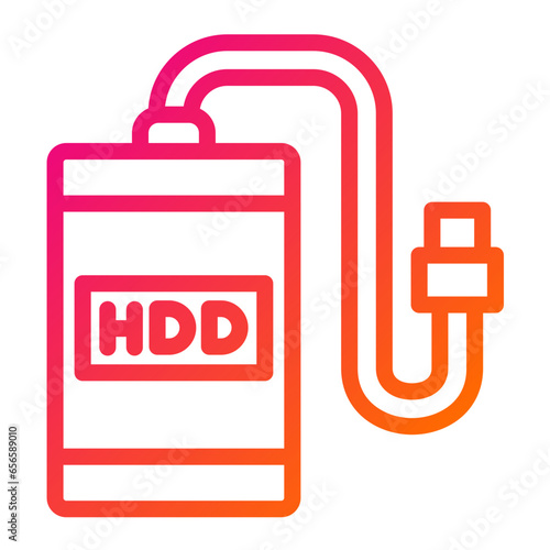 External hard drive Vector Icon Design Illustration