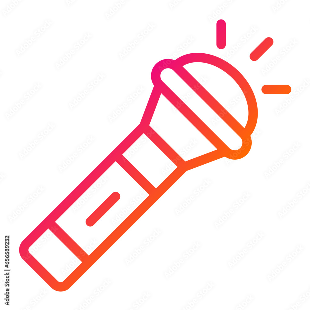 Flashlight Vector Icon Design Illustration Flashlight Vector Icon Design Illustration