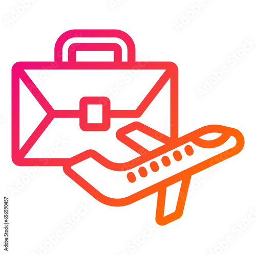 Business Trip Vector Icon Design Illustration