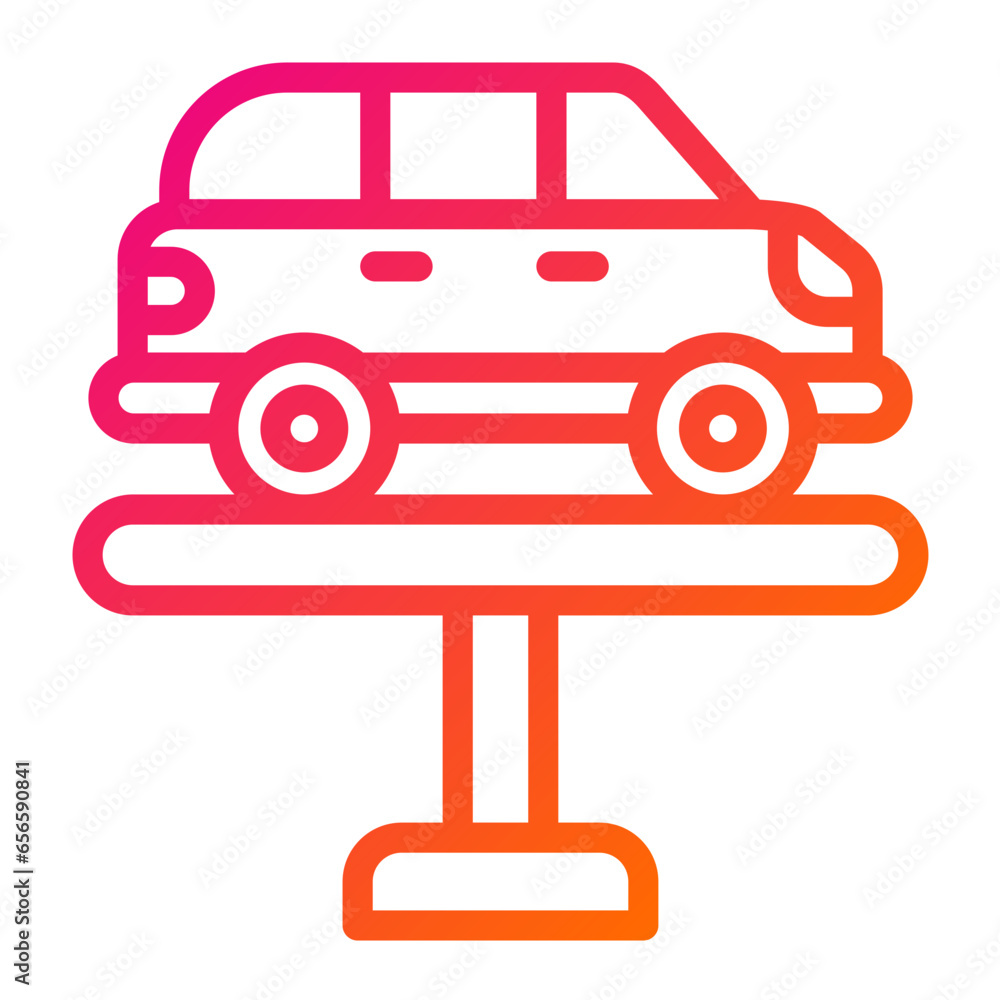 Car lift Vector Icon Design Illustration Car lift Vector Icon Design Illustration