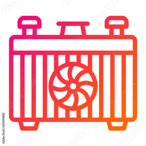 Car radiator Vector Icon Design Illustration