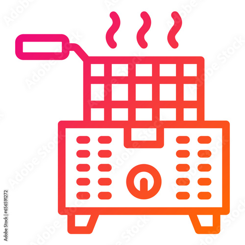 Deep Fryer Vector Icon Design Illustration
