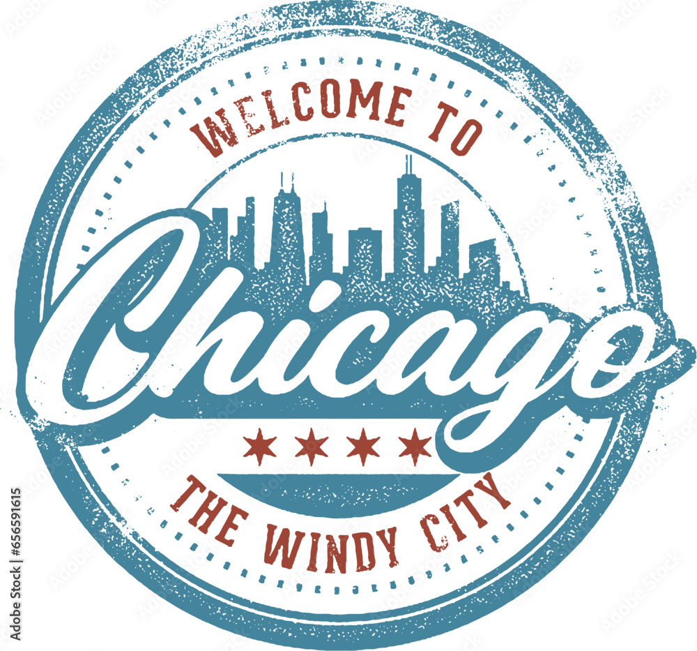 Obraz premium Welcome to Chicago Vintage Sign
