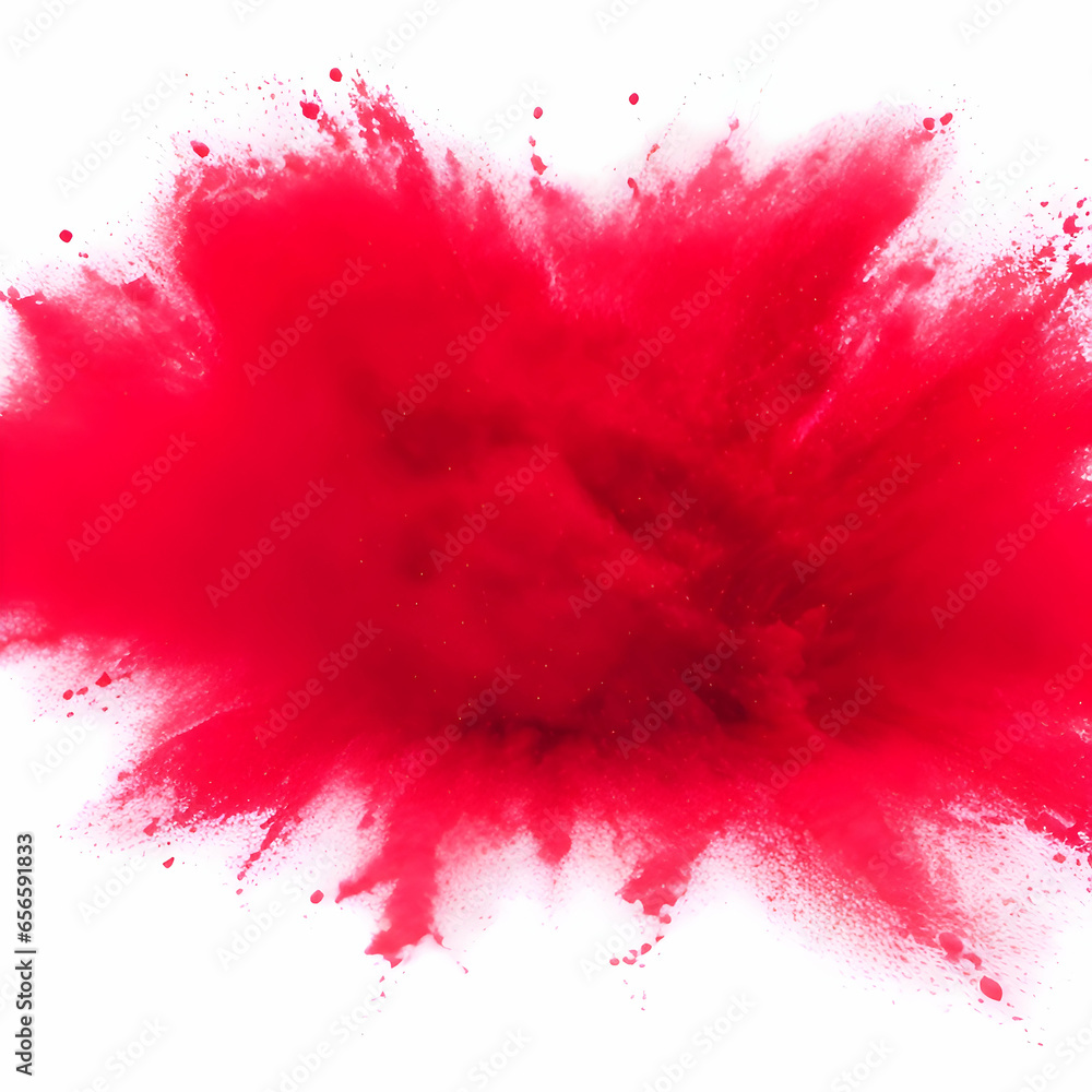 Red powder explosion 