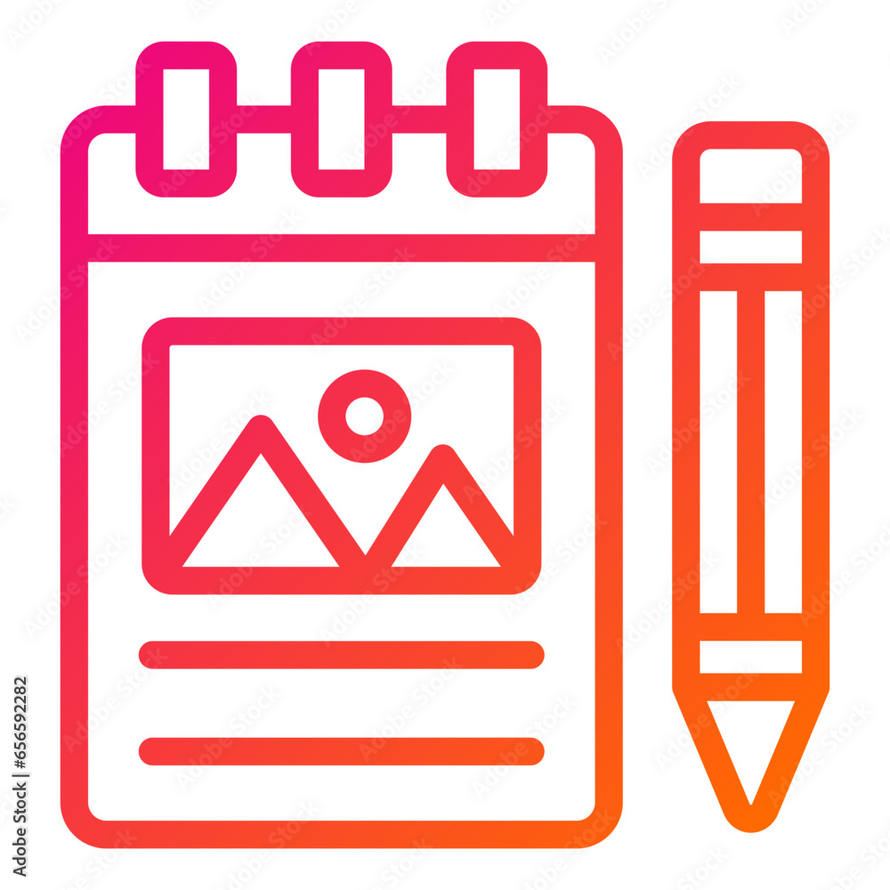 Sketchbook Vector Icon Design Illustration Sketchbook Vector Icon Design Illustration