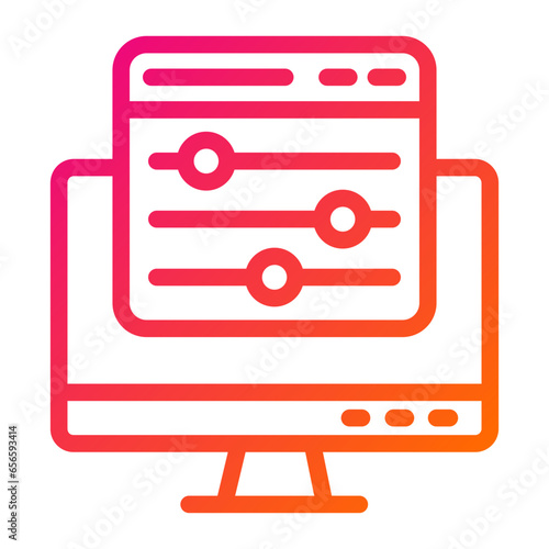 Color control Vector Icon Design Illustration