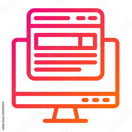 Front end Vector Icon Design Illustration
