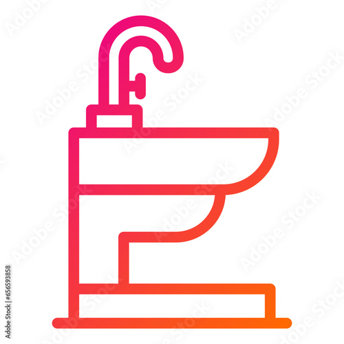 Bidet Vector Icon Design Illustration