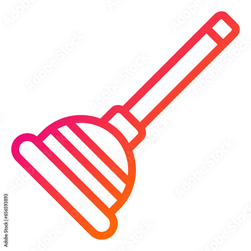 Plunger Vector Icon Design Illustration