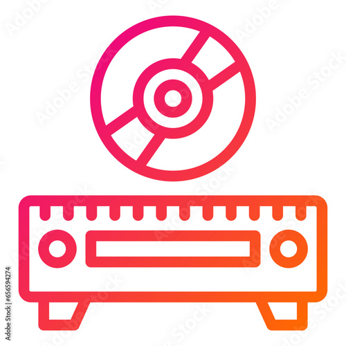 Cd Player Vector Icon Design Illustration