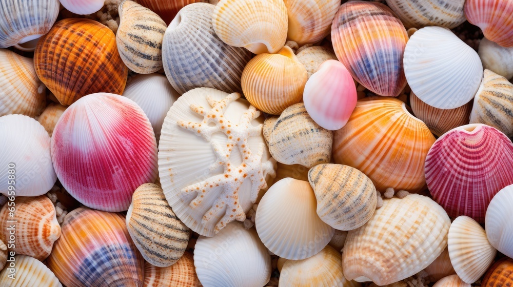 An image of many tiny seashells. An image of many tiny seashells.