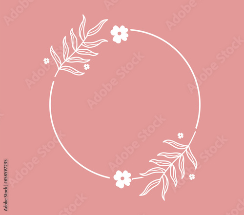 Flowers circle design, floral nature, plant ornament, garden decoration and botany theme Vector illustration

 photo