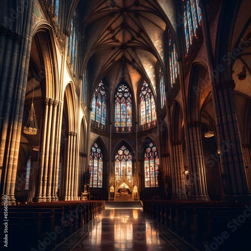 Interior of St. Patrick's Cathedral, Dublin, Ireland.