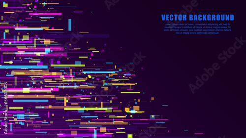 Glitch error effect. Digital background. Vector illustration