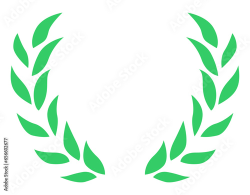 green laurel wreath
