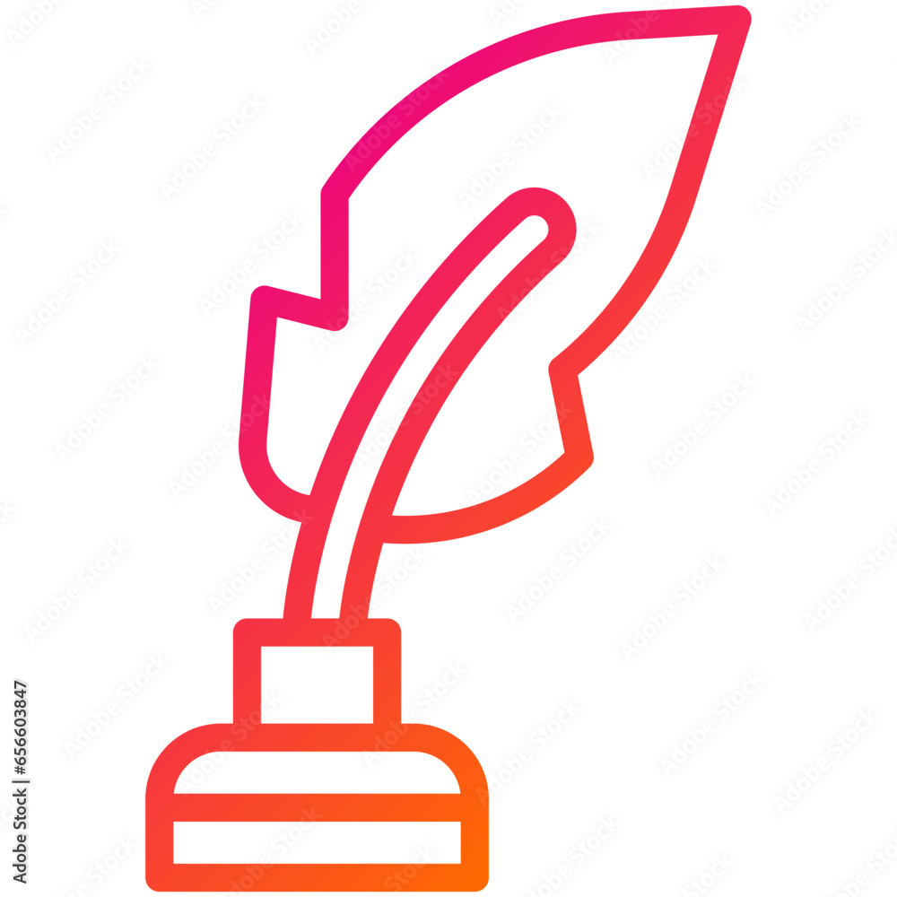 Ink feather Vector Icon Design Illustration Ink feather Vector Icon Design Illustration
