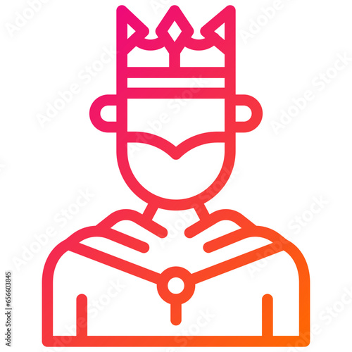 King Vector Icon Design Illustration