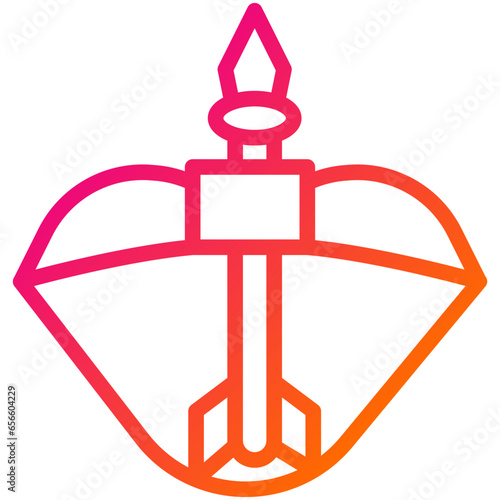 Crossbow Vector Icon Design Illustration