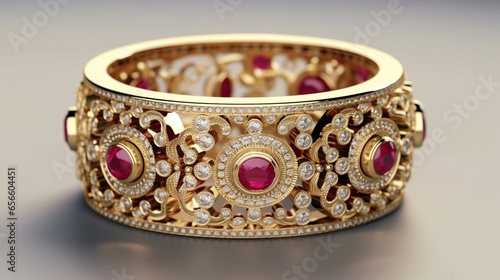 A ruby cuff bracelet UHD wallpaper Stock Photographic Image